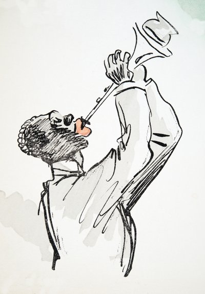 Trombettista, da White Bottoms, pub. 1927 da Sem